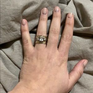 Southern wedding ring, sterling silver